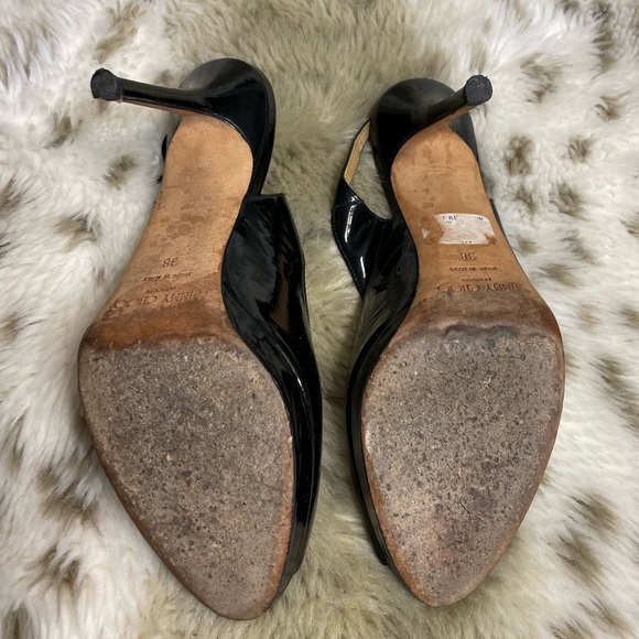 JIMMY CHOO Patent Leather Slingback Pumps - Picture 4 of 5